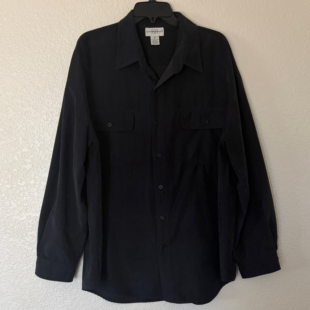 Knightsbridge Black Men's Button-Up Dress Shirt